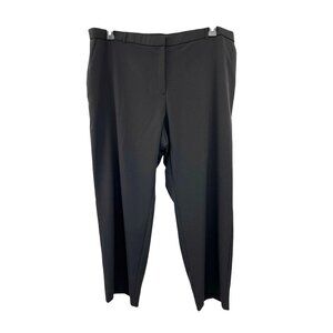 Briggs New York Pants Womens 24WS Short Black Slacks Flat Front Used
